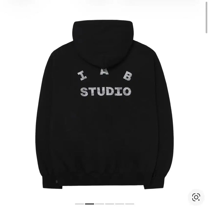 [BUNJANG] Iab Studio Camo Logo Hoodie Black / 아이앱 스튜디오 카모 로고 후드 블랙