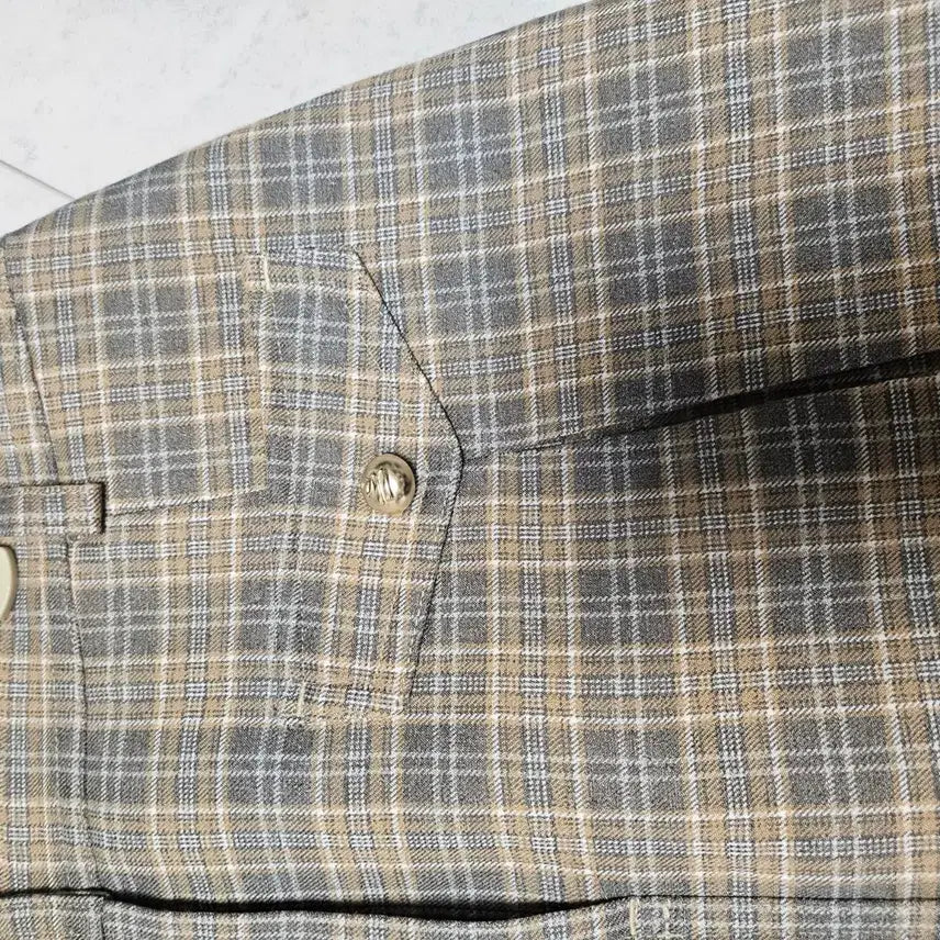 [BUNJANG] Lookast Tiny Pleated Mini Skirt Gray Check M / 룩캐스트 티니 플리츠 미니 스커트 그레이체크 M
