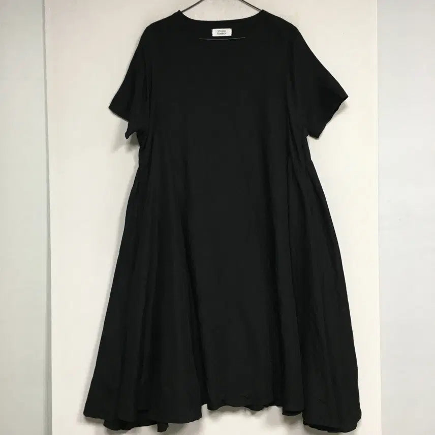 [BUNJANG] Studio Tomboy Linen Flare Dress - Black / 스튜디오톰보이 플레어 린넨 원피스 F