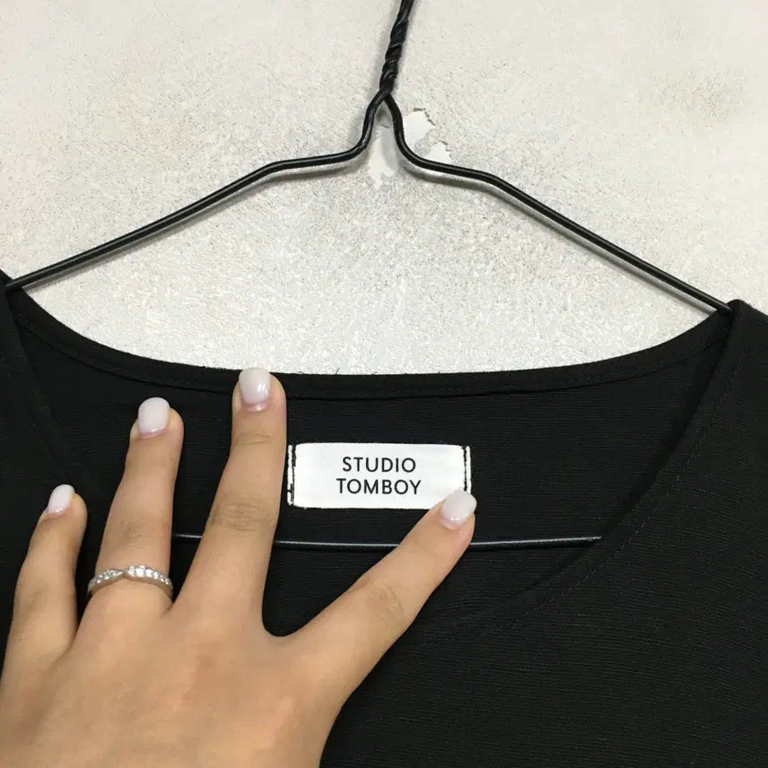 [BUNJANG] Studio Tomboy Linen Flare Dress - Black / 스튜디오톰보이 플레어 린넨 원피스 F