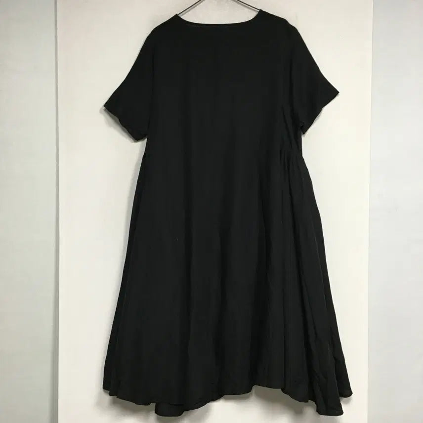 [BUNJANG] Studio Tomboy Linen Flare Dress - Black / 스튜디오톰보이 플레어 린넨 원피스 F