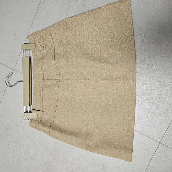 [BUNJANG] Lookast Tiny Pleats Mini Skirt Beige M / 룩캐스트 티니 플리츠 미니 스커트 베이지 M