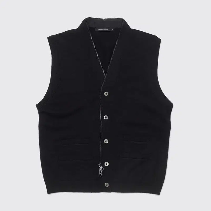 [BUNJANG] Hatching Room Full Zip Knit Vest / [4] 해칭룸 풀 집 니트 베스트