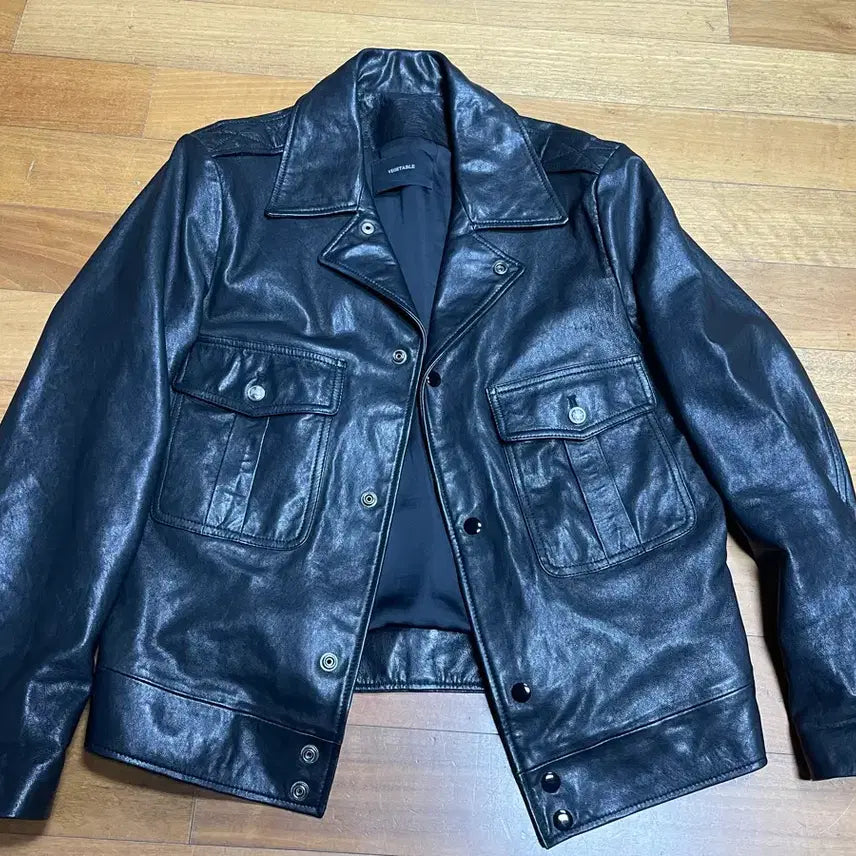 [BUNJANG] VEGETABLE Real Lambskin Leather Jacket / VEGETABLE 리얼 램스킨 가죽 자켓
