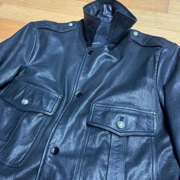 [BUNJANG] VEGETABLE Real Lambskin Leather Jacket / VEGETABLE 리얼 램스킨 가죽 자켓