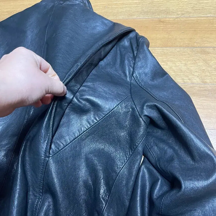 [BUNJANG] VEGETABLE Real Lambskin Leather Jacket / VEGETABLE 리얼 램스킨 가죽 자켓