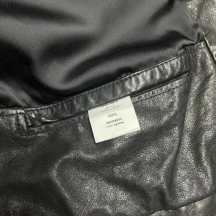 [BUNJANG] VEGETABLE Real Lambskin Leather Jacket / VEGETABLE 리얼 램스킨 가죽 자켓