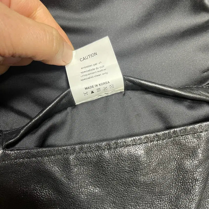 [BUNJANG] VEGETABLE Real Lambskin Leather Jacket / VEGETABLE 리얼 램스킨 가죽 자켓