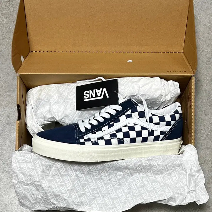 [BUNJANG] Vans Old Skool Dress Blue Sneakers / 반스 체커 올드스쿨 (드레스 블루)