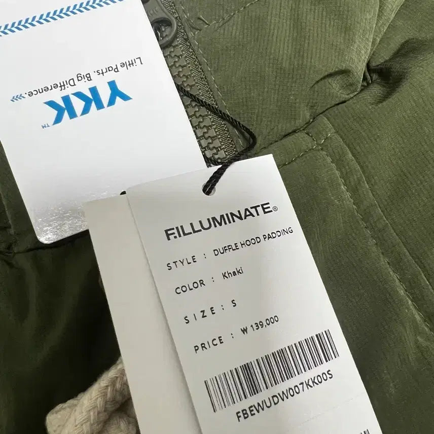 [BUNJANG] Filluminate Duffle Hooded Padded Jacket (Khaki, S) / 필루미네이트 더플 후드 패딩 카키 s