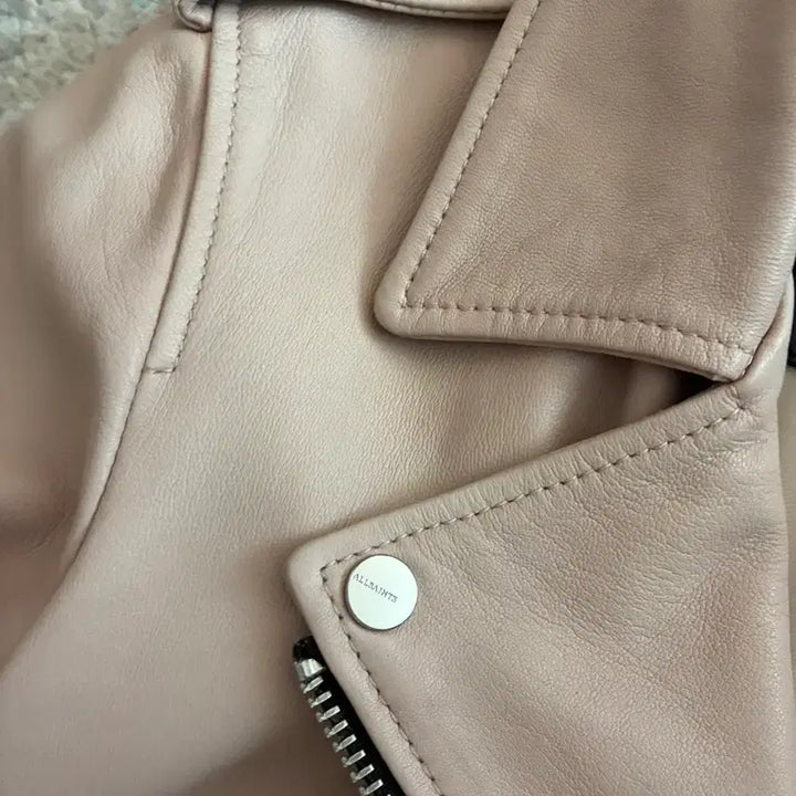 [BUNJANG] All Saints Pink Leather Jacket / All Saints 핑크 가죽 자켓
