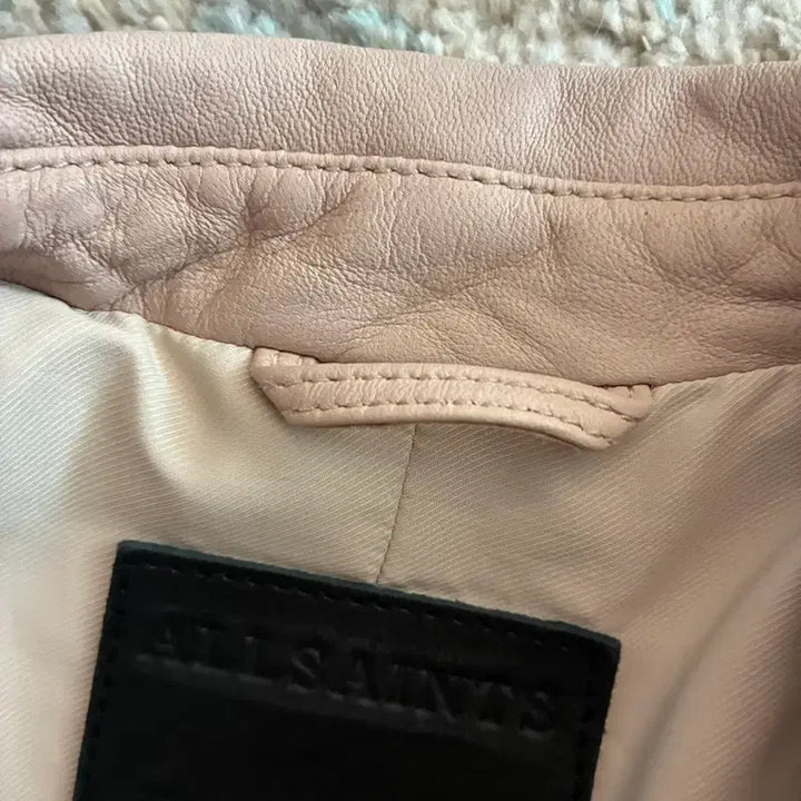 [BUNJANG] All Saints Pink Leather Jacket / All Saints 핑크 가죽 자켓