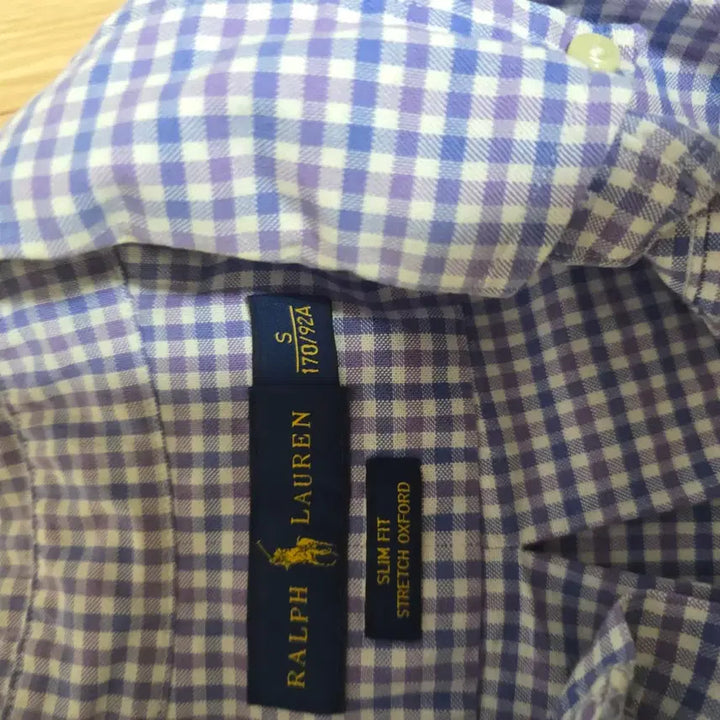 [BUNJANG] Polo Ralph Lauren Blue Gingham Check Shirt / 폴로 랄프로렌 블루 깅엄체크 셔츠