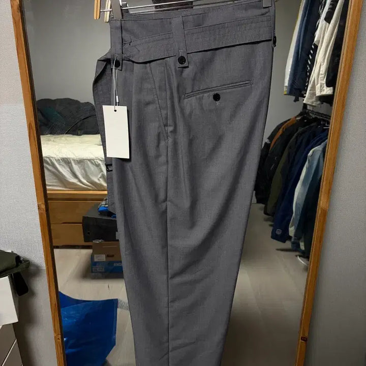 [BUNJANG] Node Archive Belted Slacks Gray (Size 2) / 노드아카이브 벨티드 슬랙스 그레이 2사이즈