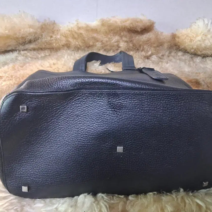 [BUNJANG] Black Leather Tote Bag / 블랙 가죽 토트백 여성 가방