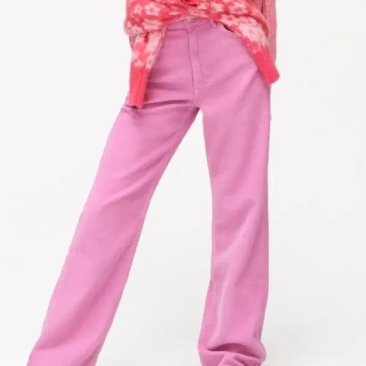 [BUNJANG] ZARA Corduroy Semi-Wide Pants (Blue) / 자라 코듀로이 팬츠(핑크 아니에요!!!)