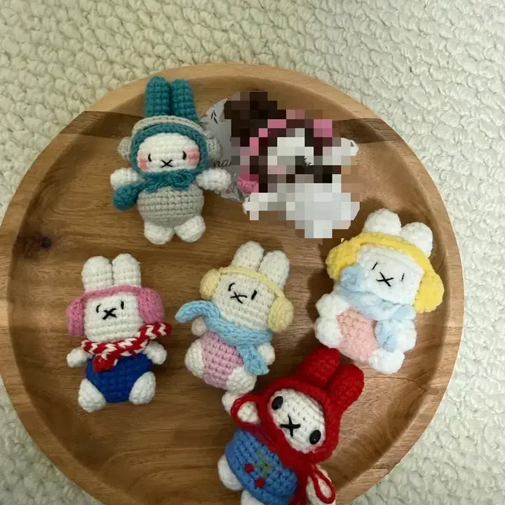 [BUNJANG] Handmade Crochet Miffy Doll Keychain / 핸드메이드 코바늘 손뜨개  미피 인형 뜨개 키링 개당