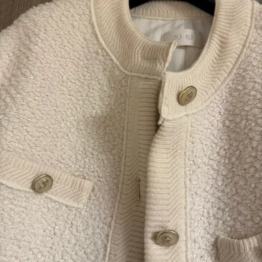 [BUNJANG] SJ Ivory Bouclé Tweed Jacket / SJ SJ 아이보리 부클레 트위드 자켓