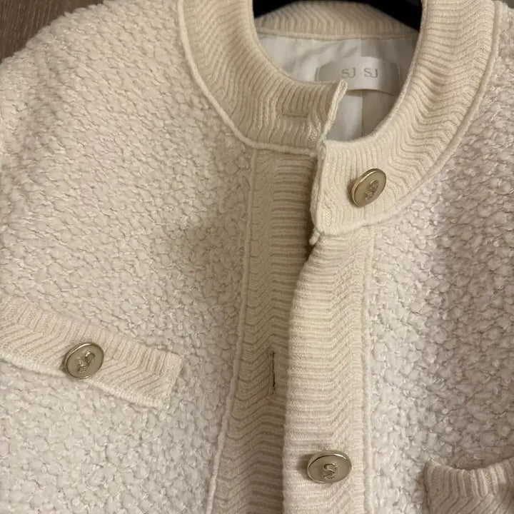 [BUNJANG] SJ Ivory Bouclé Tweed Jacket / SJ SJ 아이보리 부클레 트위드 자켓