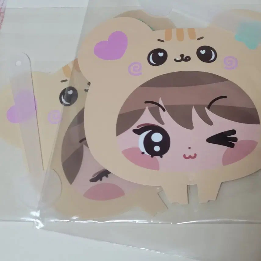 [BUNJANG] NCT WISH Riku Fan Unofficial Item / 미개봉) 엔시티 위시 라무네님 리쿠 부채 쿠리 다람쥐 비공굿