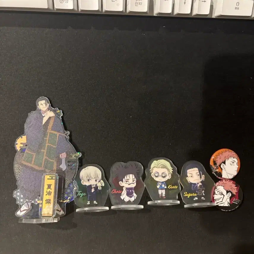 [BUNJANG] Jujutsu Kaisen Gojo &amp; Geto Acrylic Stand &amp; Badge Set / 택포)주술회전 고죠 게토 아크릴 스탠드 뱃지
