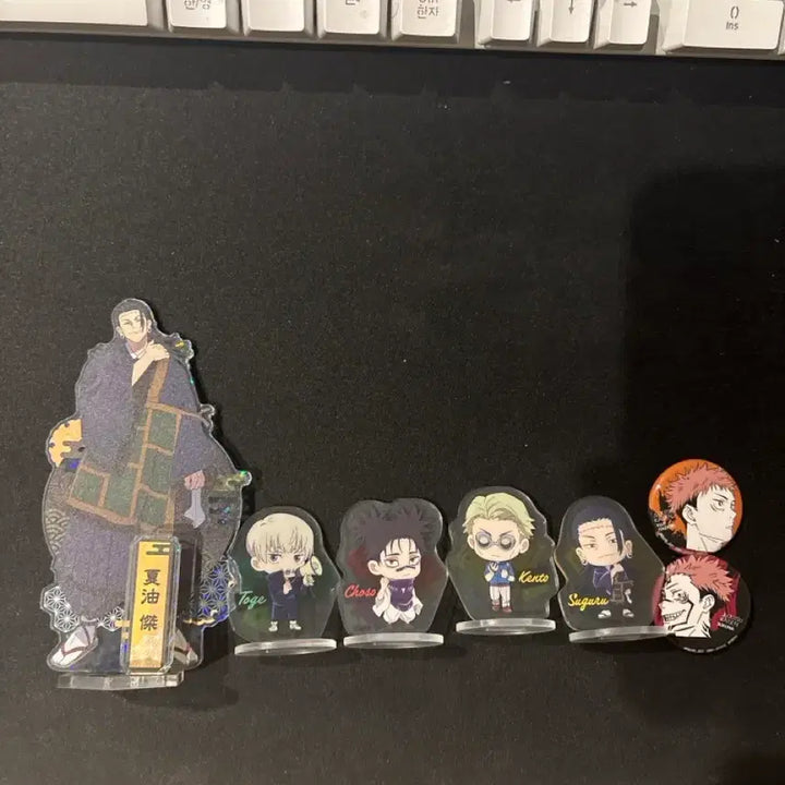 [BUNJANG] Jujutsu Kaisen Gojo &amp; Geto Acrylic Stand &amp; Badge Set / 택포)주술회전 고죠 게토 아크릴 스탠드 뱃지