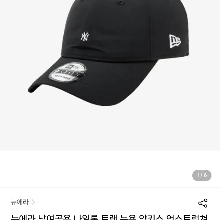 [BUNJANG] New Era Nylon Small Logo Baseball Cap / 뉴에라 나일론 모자 스몰로고 뉴욕 블랙 네이비