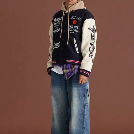 [BUNJANG] Champion CRS SDL Varsity Navy Jacket / 더 챔피언 씨알에스디엘 바시티 네이비패션위크아울렛