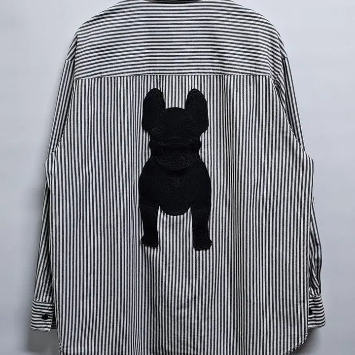 [BUNJANG] LifeWork Lettering Stripe Shirt L / 라이프워크 레터링 스트라이프 셔츠 L (105가능)
