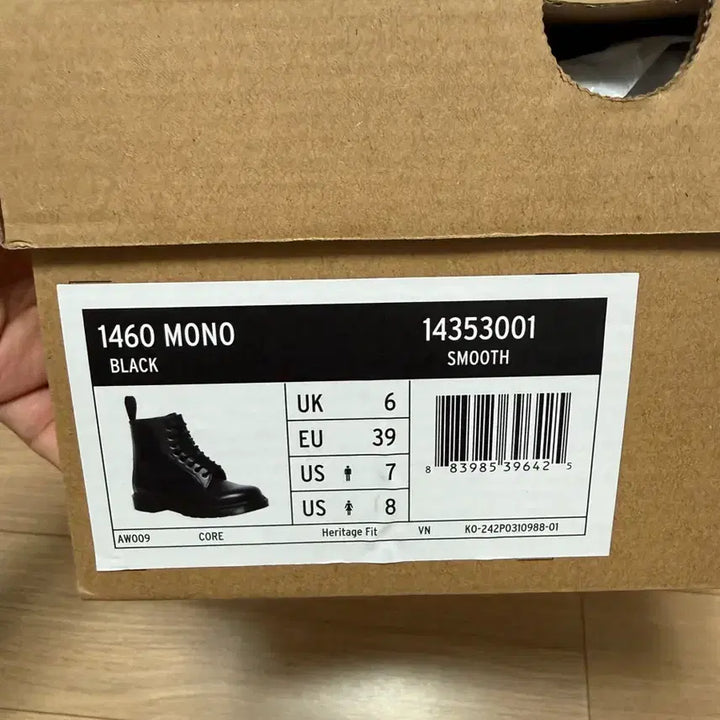 [BUNJANG] Dr. Martens 1460 Black Boots / 닥터마틴 1460 블랙 사이즈 250[새상품]