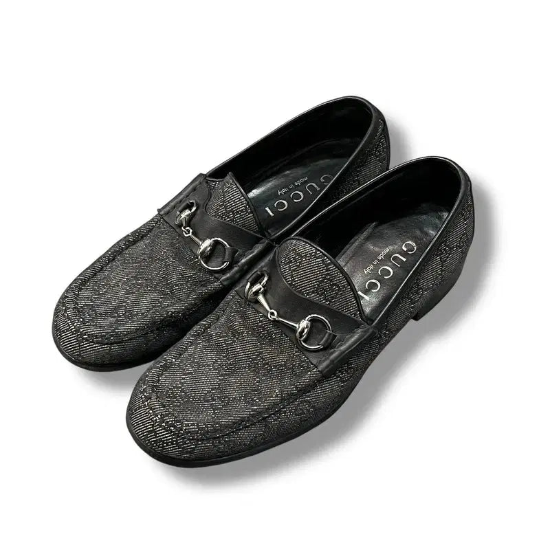 [BUNJANG] Gucci Horsebit Canvas Loafers / 구찌 홀스빗 캠버스 로퍼 +명품감정서 y15781