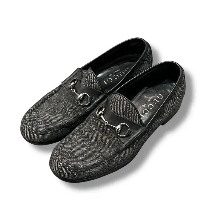 [BUNJANG] Gucci Horsebit Canvas Loafers / 구찌 홀스빗 캠버스 로퍼 +명품감정서 y15781