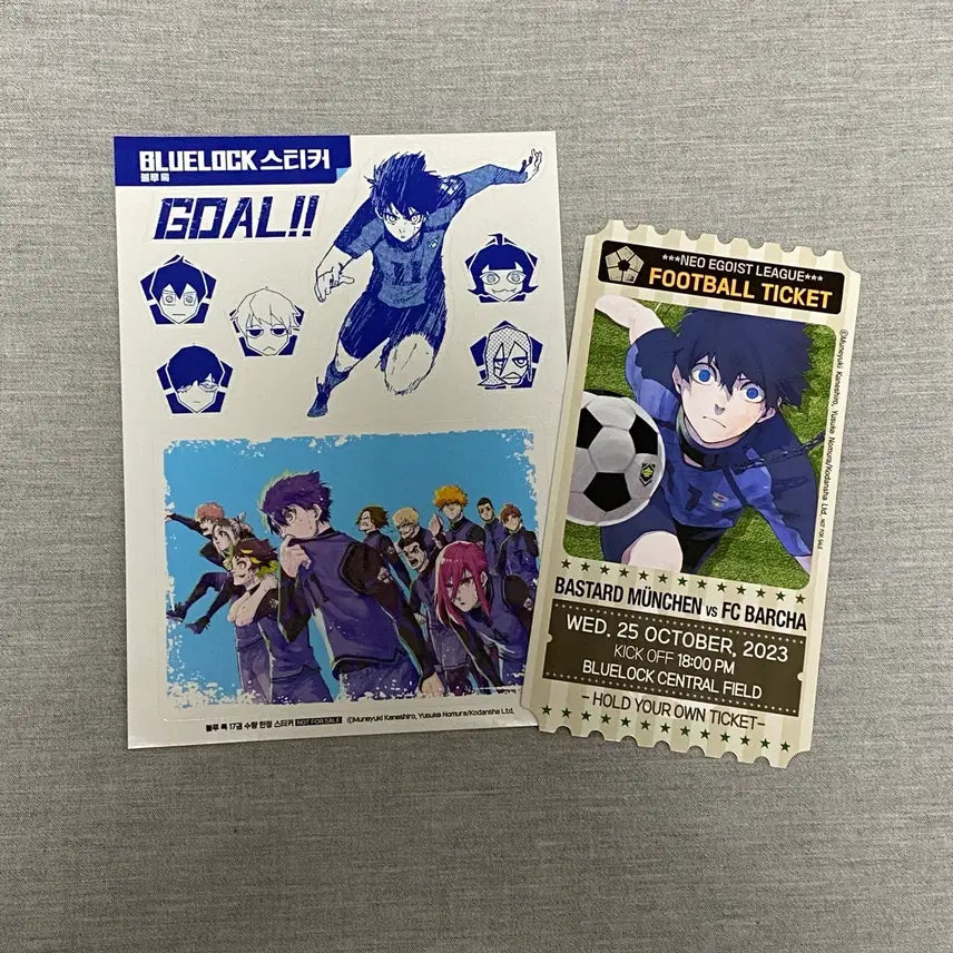 [BUNJANG] Blue Lock Korean POB Sticker Ticket Bundle / 블루록 한국 특전 스티커 티켓 일괄