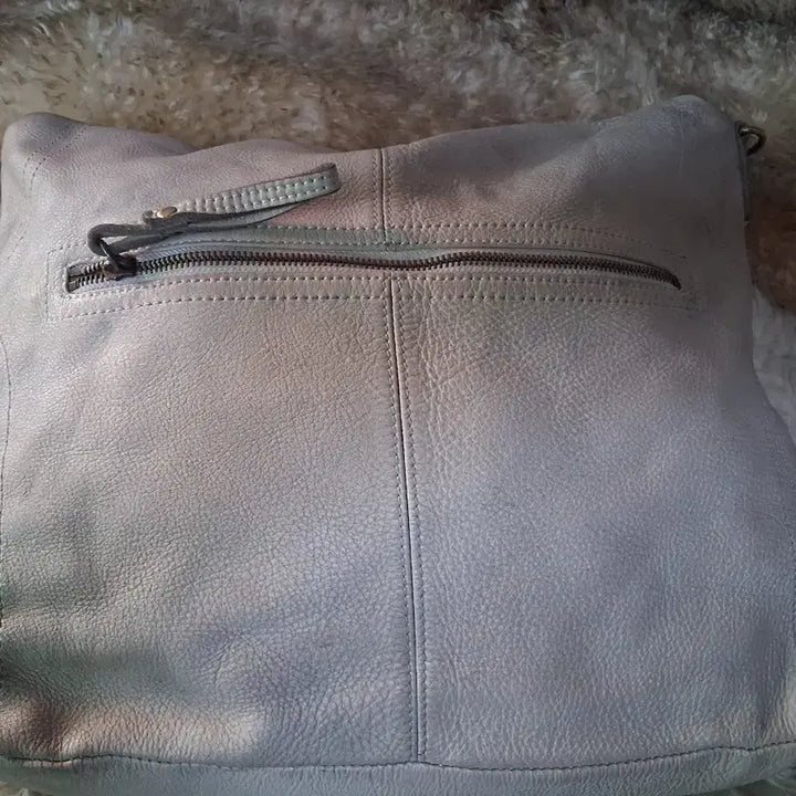 [BUNJANG] Ivory Leather Crossbody Bag / 아이보리 가죽 크로스백
