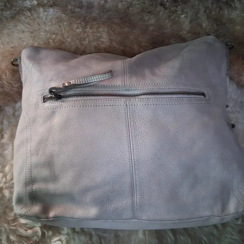 [BUNJANG] Ivory Leather Crossbody Bag / 아이보리 가죽 크로스백