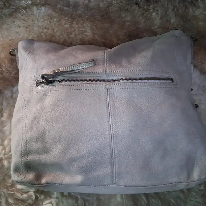 [BUNJANG] Ivory Leather Crossbody Bag / 아이보리 가죽 크로스백