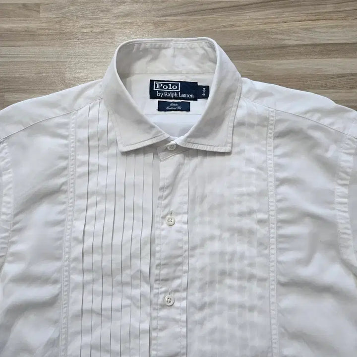 [BUNJANG] Polo Tuxedo Cuff Shirt White Long Sleeve / 100) 폴로 턱시도 커프스 셔츠 화이트 긴팔