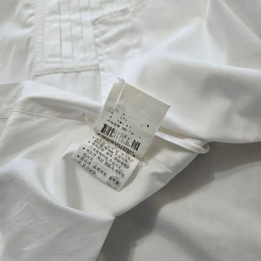[BUNJANG] Polo Tuxedo Cuff Shirt White Long Sleeve / 100) 폴로 턱시도 커프스 셔츠 화이트 긴팔