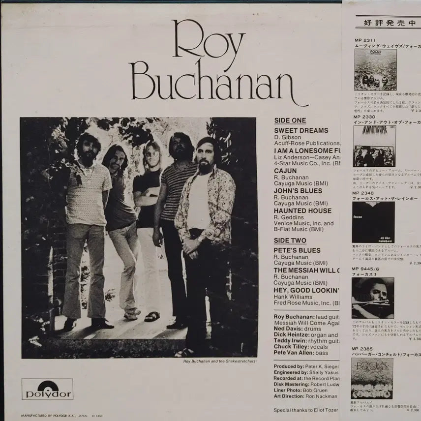 [BUNJANG] Roy Buchanan Messiah Will Come Again Vinyl LP / RARE JAZZ LP - ROY BUCHANAN