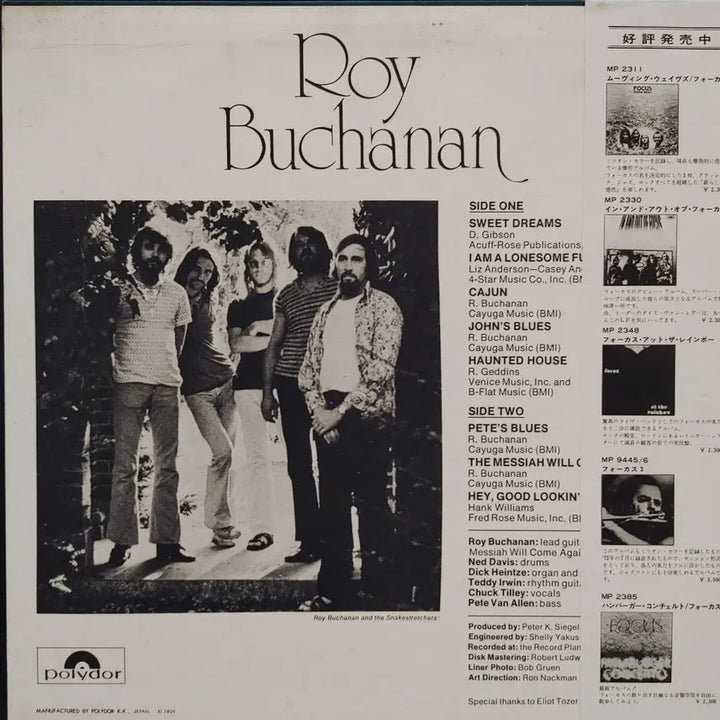 [BUNJANG] Roy Buchanan Messiah Will Come Again Vinyl LP / RARE JAZZ LP - ROY BUCHANAN