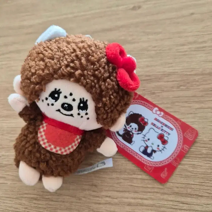 [BUNJANG] Monchhichi Hello Kitty Collaboration Doll Keyring / 몬치치 X 헬로키티 콜라보 인형 키링