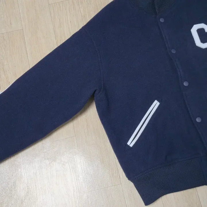 [BUNJANG] Covernat C Patch Varsity Jacket / 커버낫 네이비 울혼방 스타디움 자켓 C 패치 야구 점퍼 바시티 자켓