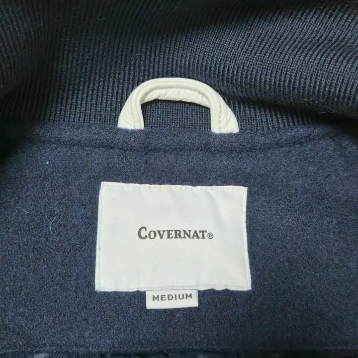 [BUNJANG] Covernat C Patch Varsity Jacket / 커버낫 네이비 울혼방 스타디움 자켓 C 패치 야구 점퍼 바시티 자켓