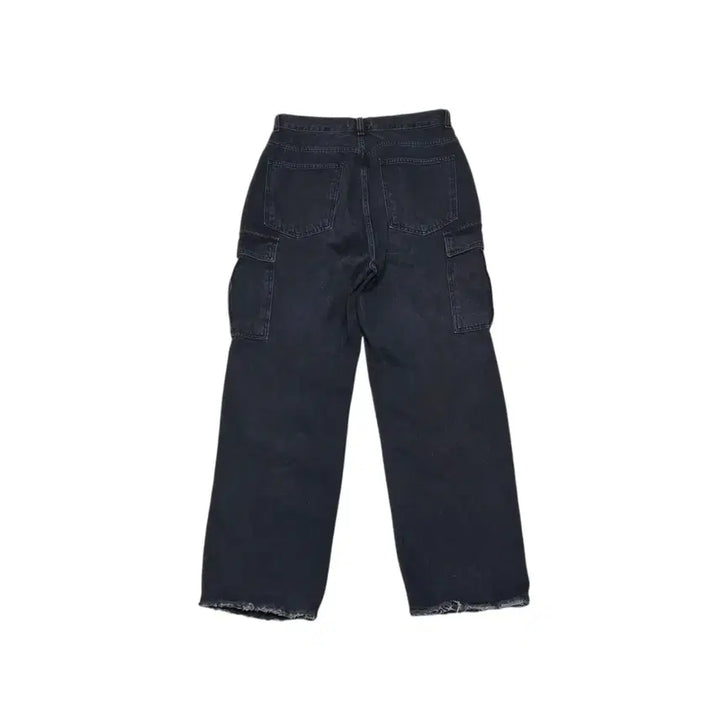 [BUNJANG] WAYWARD Vintage Black Wash Cargo Wide Cut Jeans / WAYWARD 빈티지 흑청 카고 와이드 커팅진