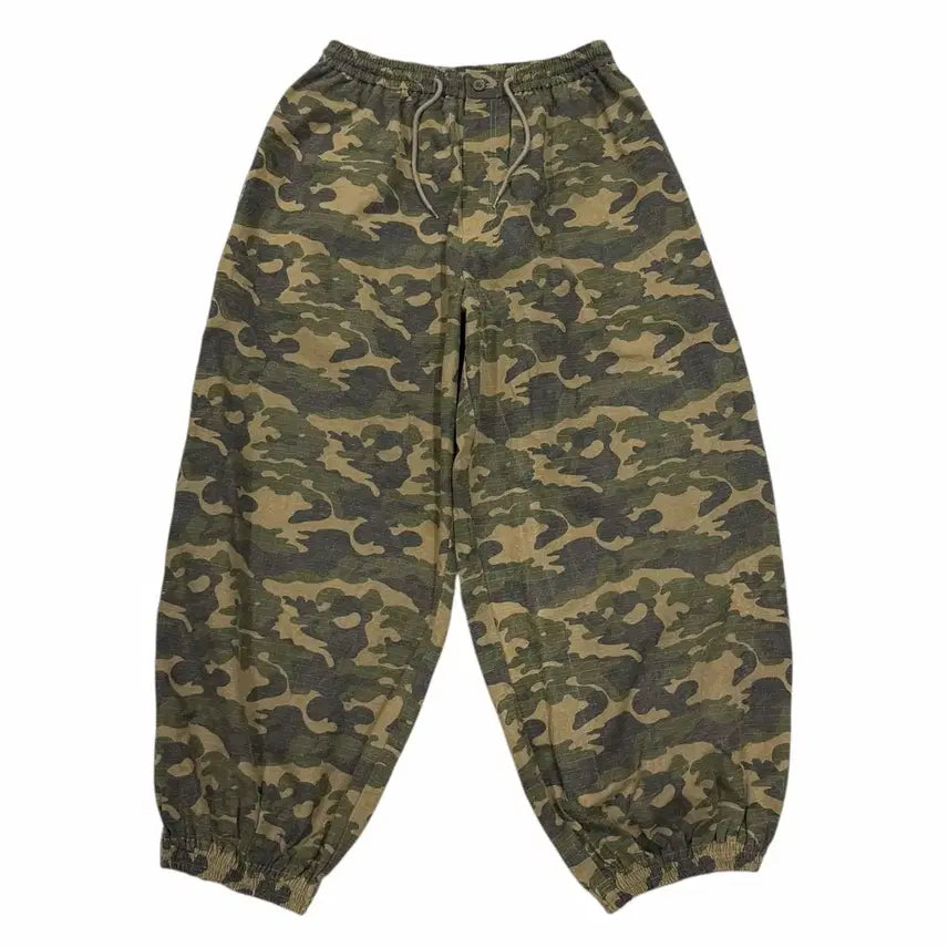 [BUNJANG] Langer Vintage Military Camo Balloon Wide Pants / 랑거 빈티지 밀리터리 카모 벌룬 와이드 팬츠 바지