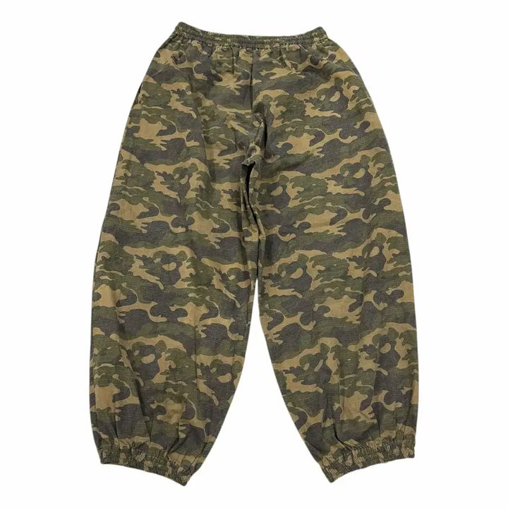 [BUNJANG] Langer Vintage Military Camo Balloon Wide Pants / 랑거 빈티지 밀리터리 카모 벌룬 와이드 팬츠 바지