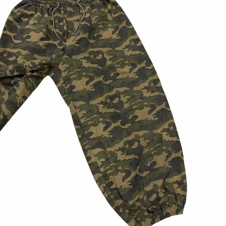 [BUNJANG] Langer Vintage Military Camo Balloon Wide Pants / 랑거 빈티지 밀리터리 카모 벌룬 와이드 팬츠 바지