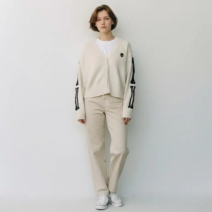 [BUNJANG] Hydrogen Crop Sweat Cardigan / [M] Hydrogen 하이드로겐 크롭 스웻 가디건