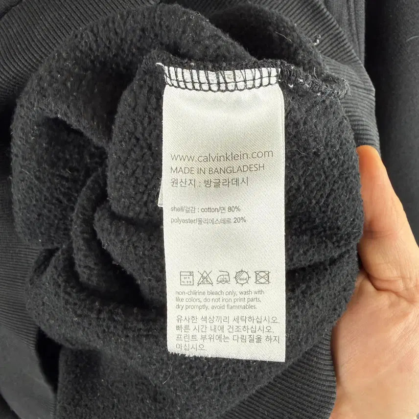 [BUNJANG] Calvin Klein Performance Hoodie Black / L) 캘빈클라인 퍼포먼스 후드 티 블랙