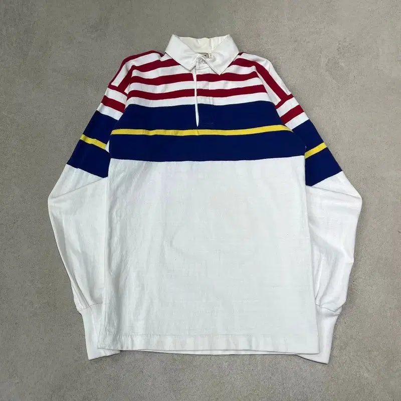 [BUNJANG] L.L.Bean Striped Rugby Shirt / 엘엘빈 스트라이프 럭비티 s10042
